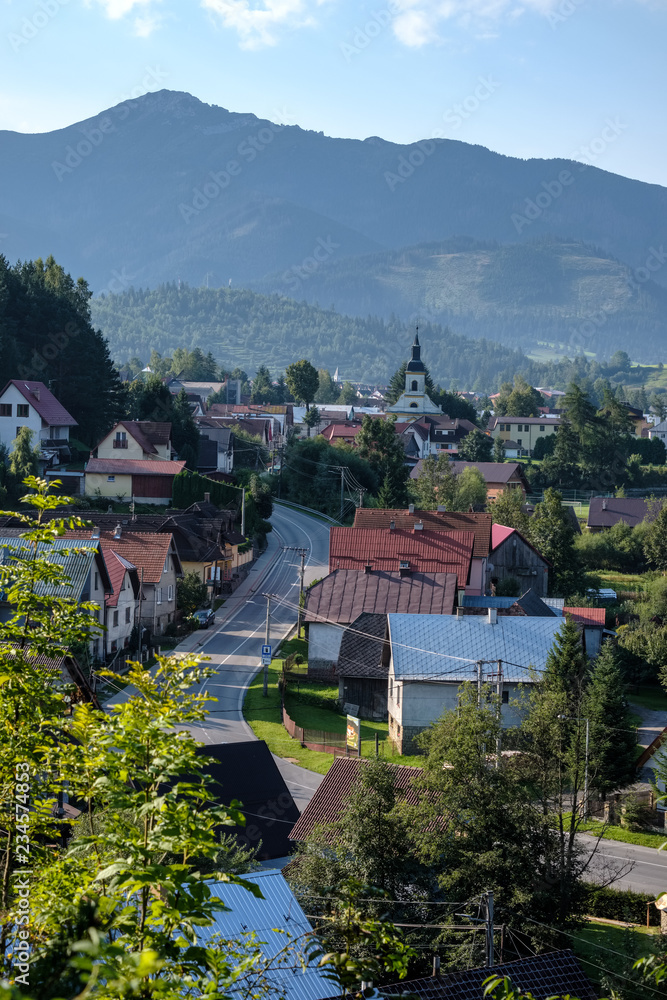 country village rooftops in Slovakia country village rooftops in Slovakia