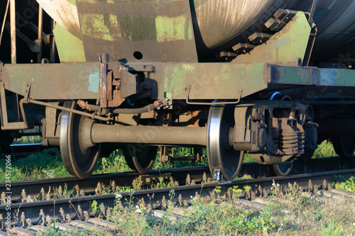 The body of the coupling for the transport of oil to join, freight train, railway transfer, can be used as a background