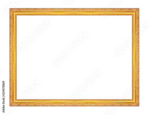 Wallpaper Mural Gold picture frame isolated on white background Torontodigital.ca