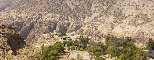 Canyon Views in the Mountains near Dana Village in Jordan. photo