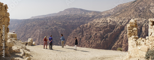 Canyon Views in the Mountains near Dana Village in Jordan. photo