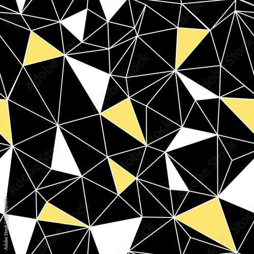 Black yellow network web texture seamless pattern. Great for abstract modern ...