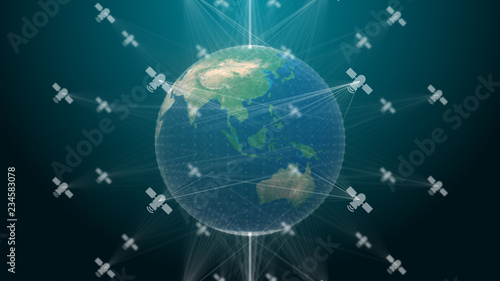 Connecting people social media through global satellite telecommunication
