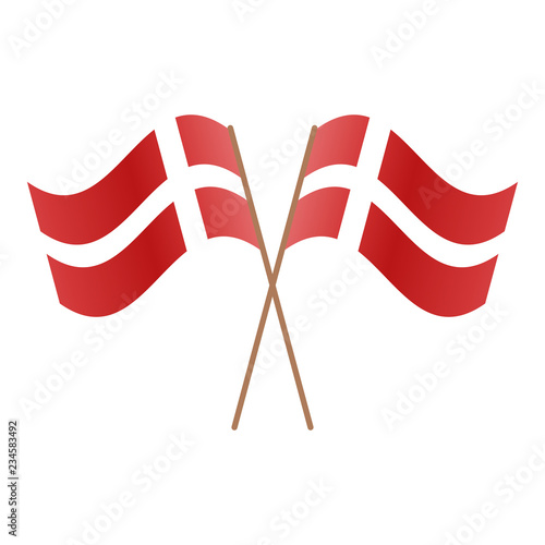 Symmetrical Crossed Denmark flags