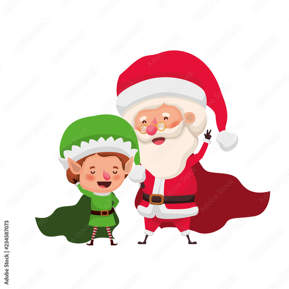 santa claus with elf moving avatar character santa claus with elf moving avatar character