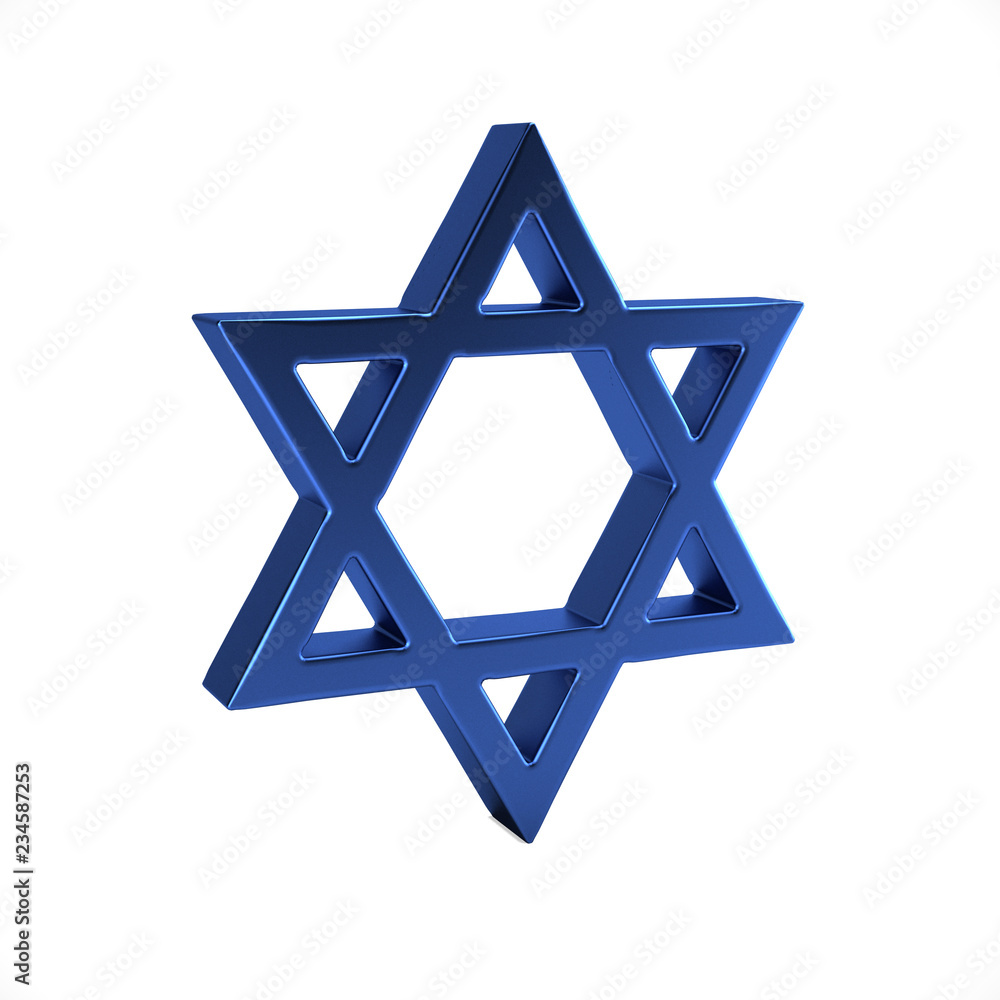 Star of David jewish symbol . 3D Render illustration Star of David jewish symbol . 3D Render illustration