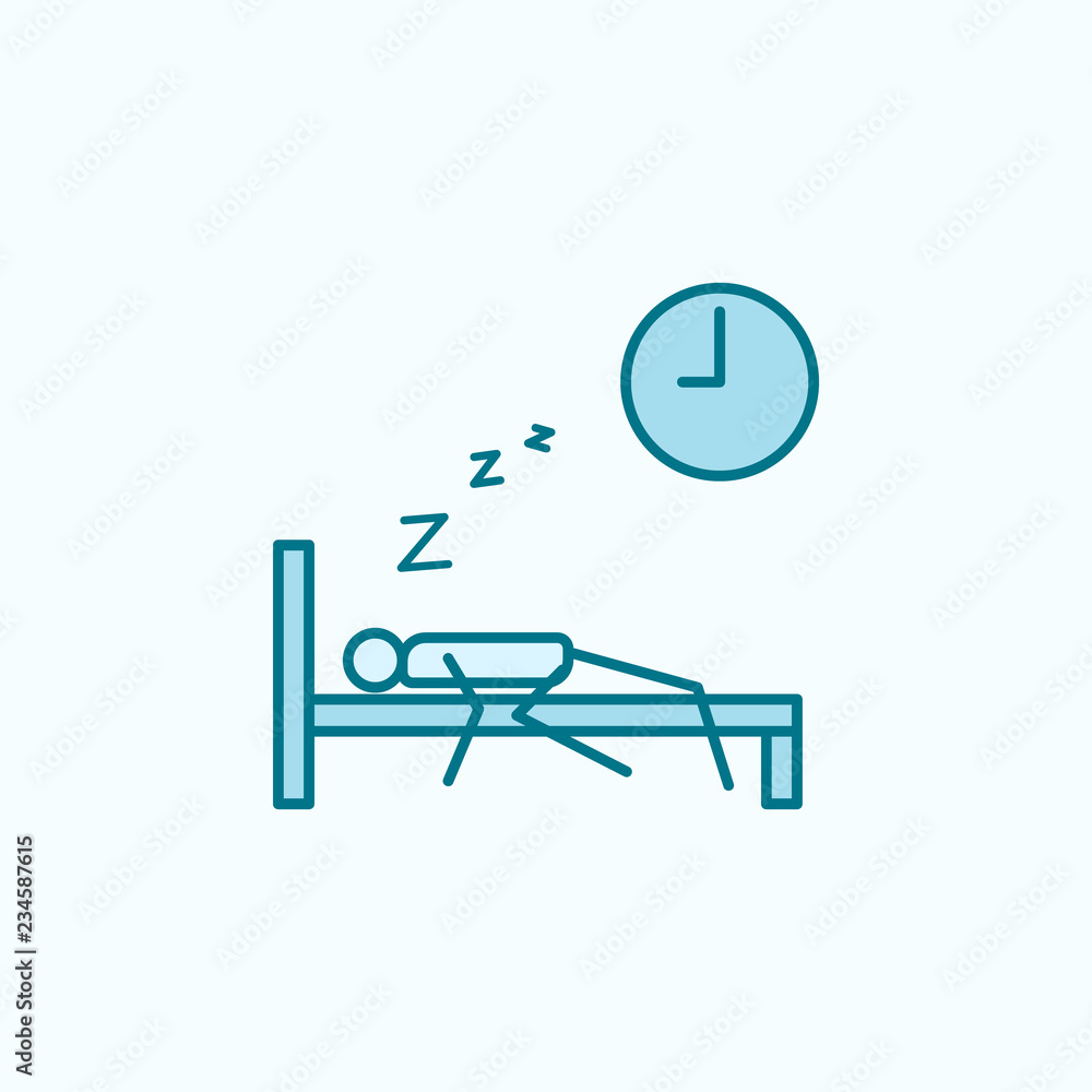 oversleep work outline icon