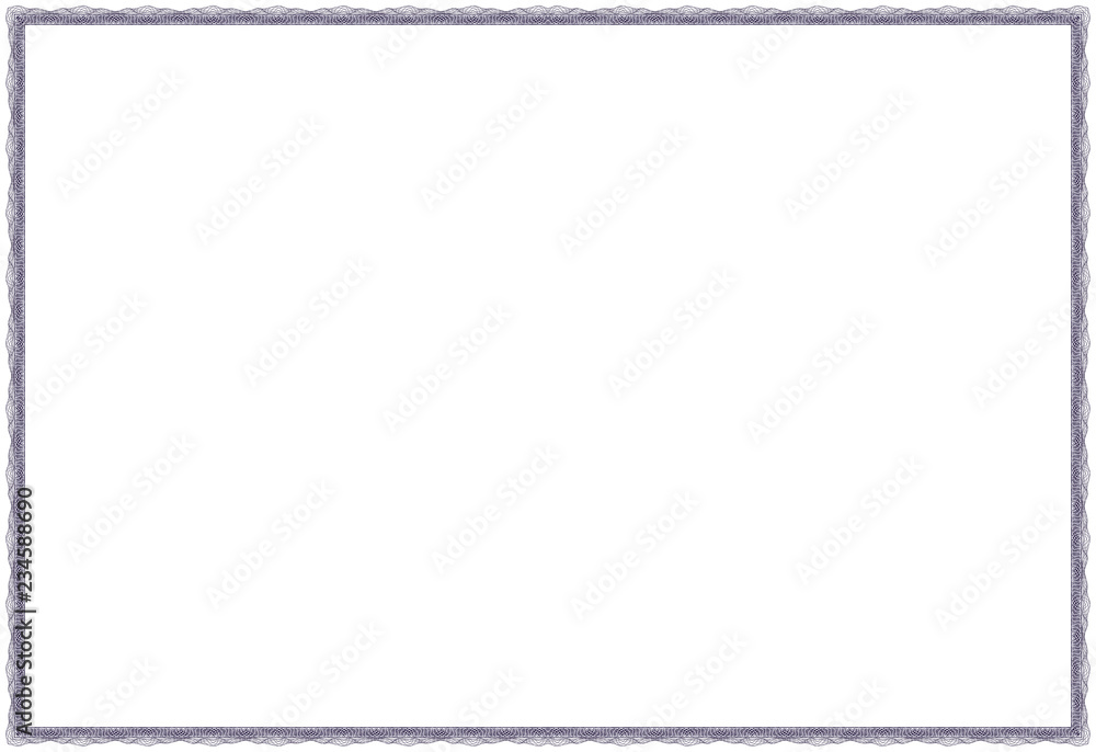 Vector frame for diploma or certificate. Template. Vector illustration. Vector frame for diploma or certificate. Template. Vector illustration.