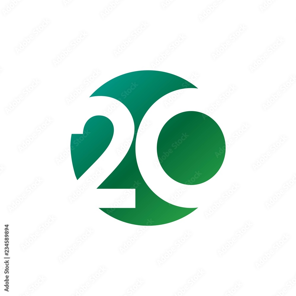 20 Year Anniversary Vector Template Design Illustration 20 Year Anniversary Vector Template Design Illustration