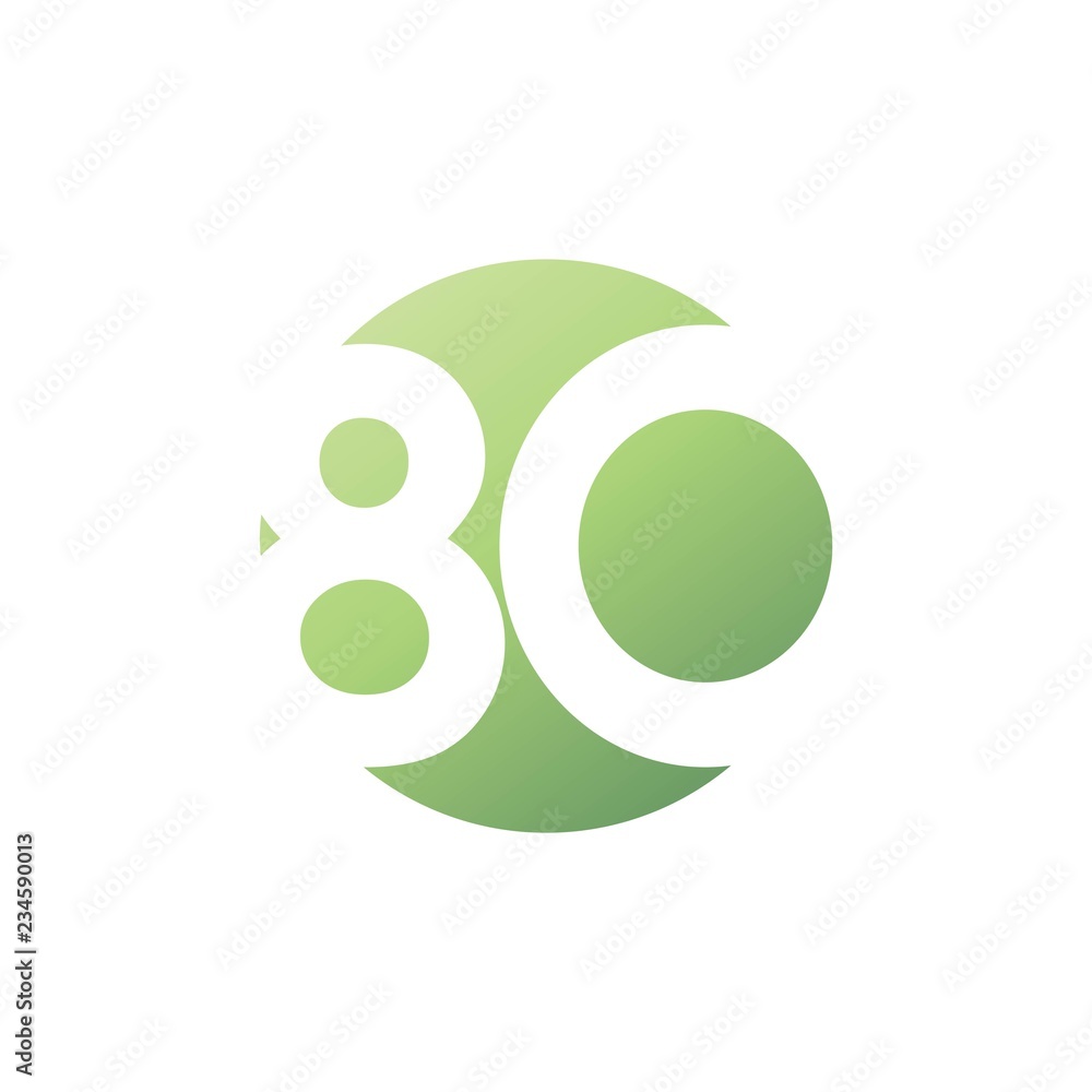 80 Year Anniversary Vector Template Design Illustration 80 Year Anniversary Vector Template Design Illustration