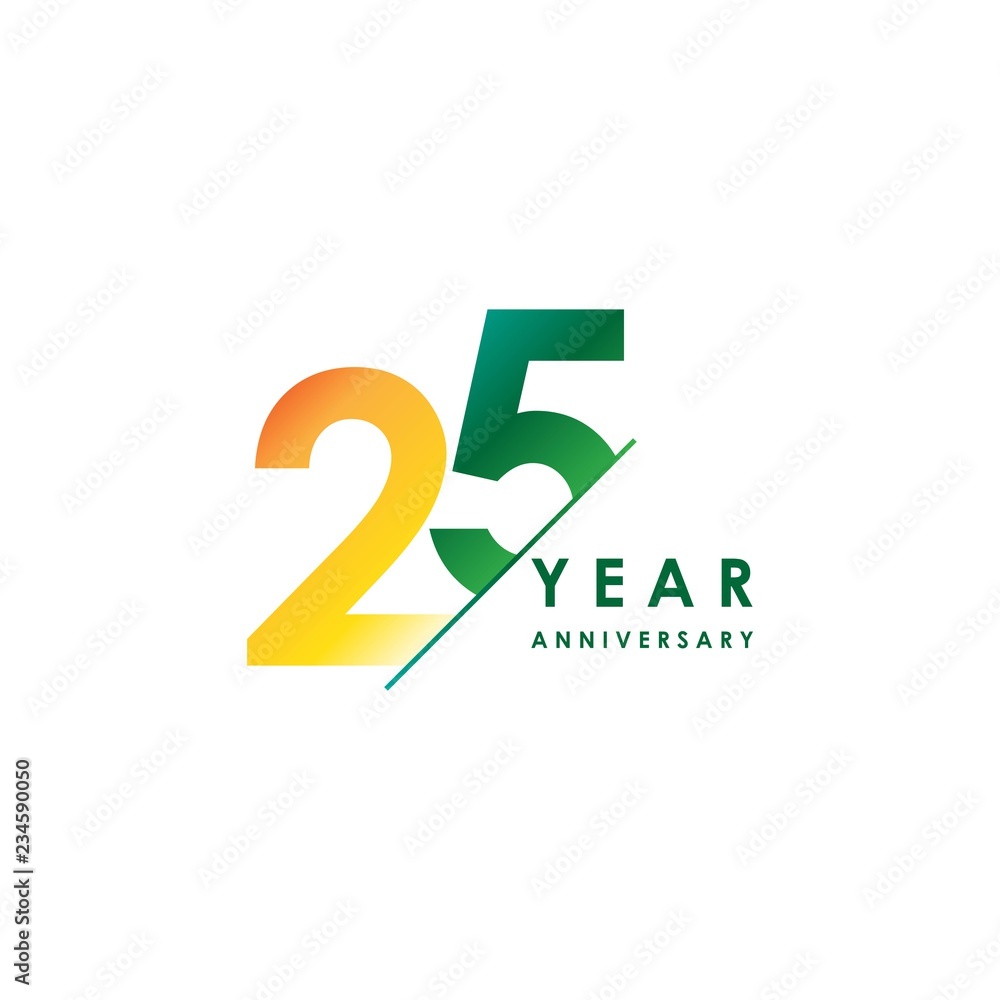 25 Year Anniversary Vector Template Design Illustration 25 Year Anniversary Vector Template Design Illustration