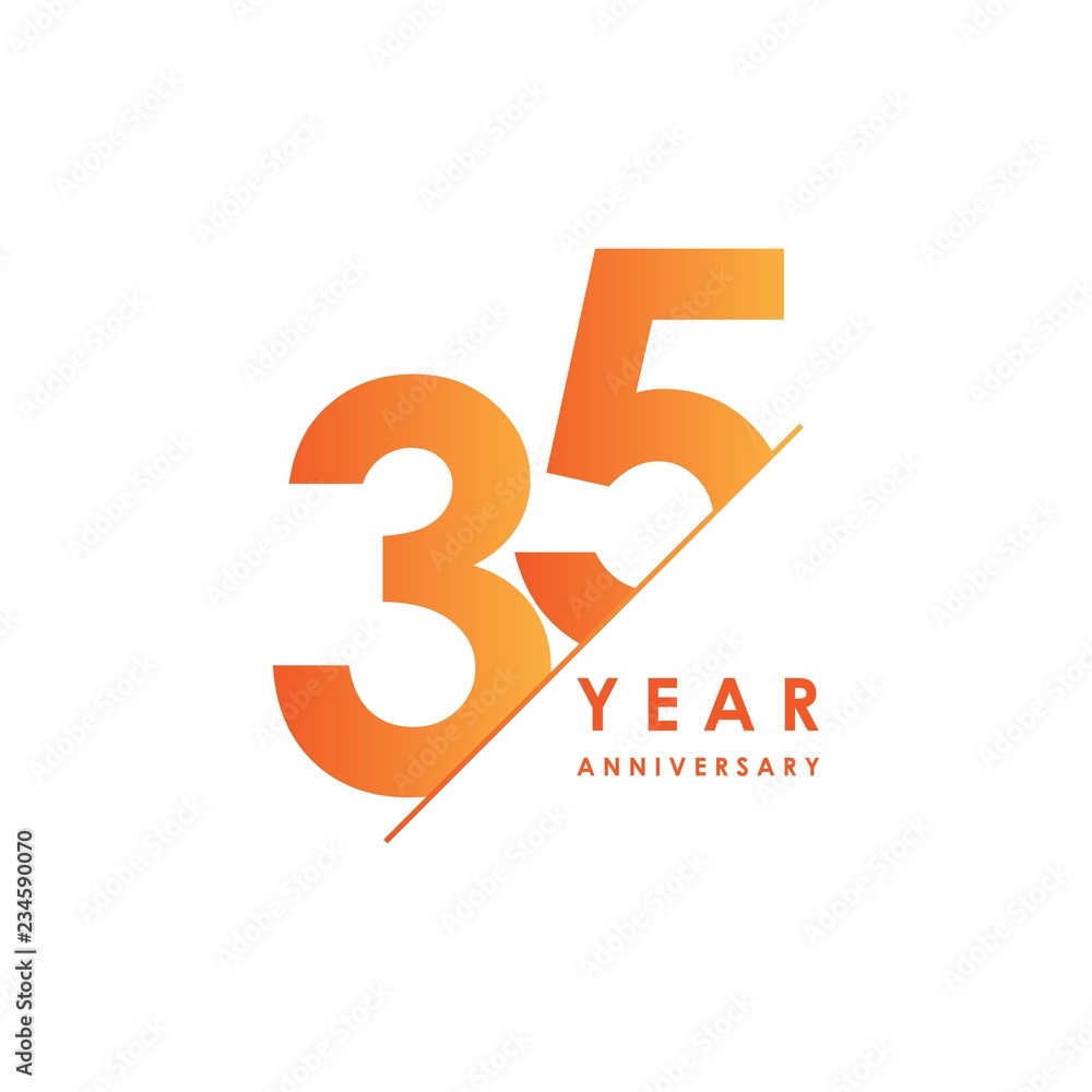 35 Year Anniversary Vector Template Design Illustration 35 Year Anniversary Vector Template Design Illustration