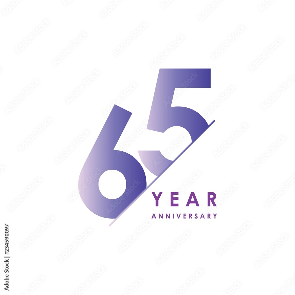 65 Year Anniversary Vector Template Design Illustration 65 Year Anniversary Vector Template Design Illustration