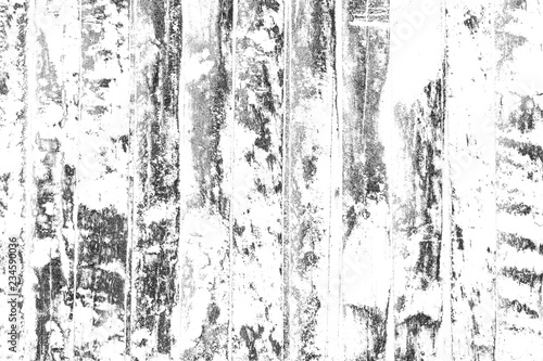 Wooden surface with scratches, stain in black and white. Abstract  monochrome grunge elements for design and background. © banphote