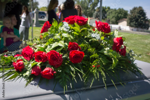 Casket at Cemetery
