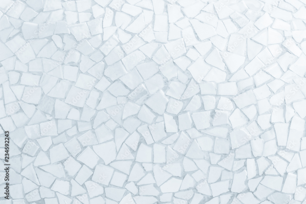 Broken tiles mosaic seamless pattern. White or Gray tile real wall high resolution real photo or brick seamless with texture interior background. Abstract wallpaper irregular in bathroom...... Broken tiles mosaic seamless pattern. White or Gray tile real wall high resolution real photo or brick seamless with texture interior background. Abstract wallpaper irregular in bathroom......