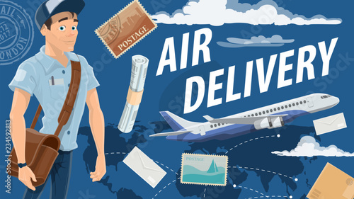 Post air mail service and vector mailman