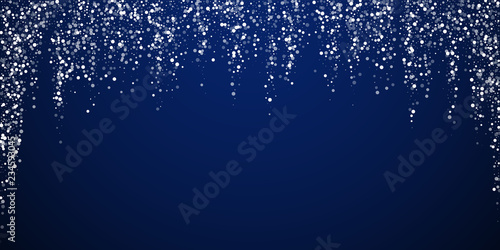 Random white dots Christmas background. Subtle fly