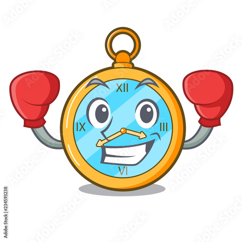 Boxing Pocket vintage watch on a cartoon