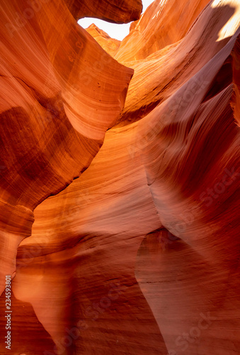 A orange waving sandstone wall in lower antelope, Arizona