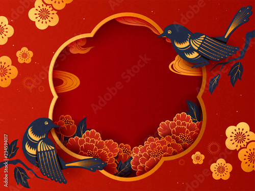 Lunar year traditional background