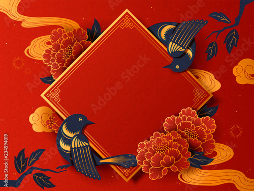 Lunar year traditional background