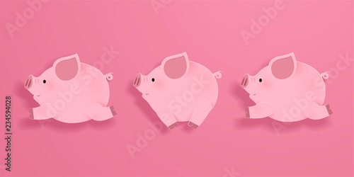 Lovely running piggy