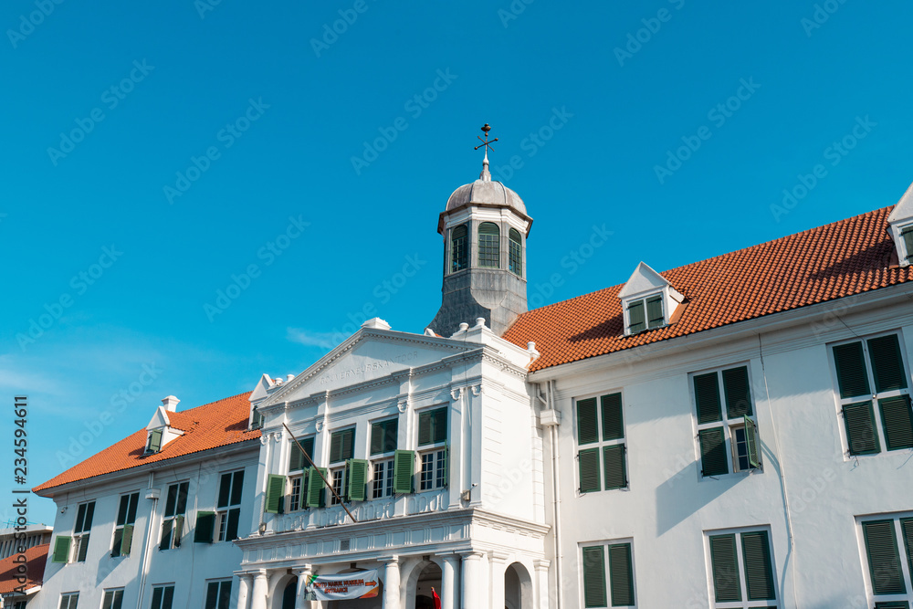 front-view-of-museum-fatahillah-at-kota-tua-jakarta-indonesia-stock