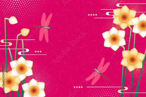 Narcissus background design