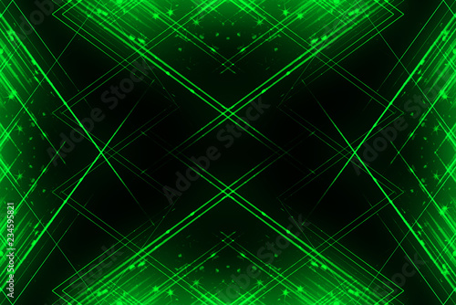 Green and black shiny abstract background