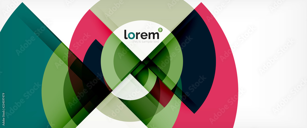 Modern geometric circles abstract background, colorful round shapes with shadow effects Modern geometric circles abstract background, colorful round shapes with shadow effects