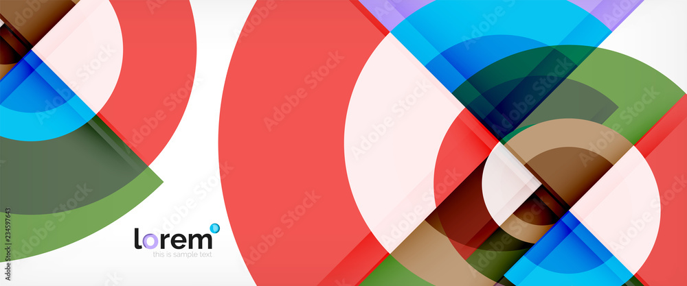 Multicolored round shapes abstract background