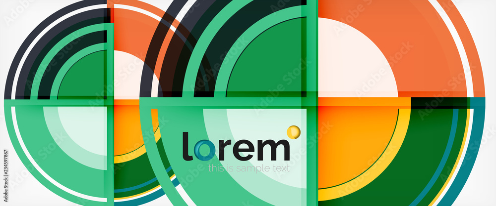 Circle abstract background, geometric modern design template Circle abstract background, geometric modern design template