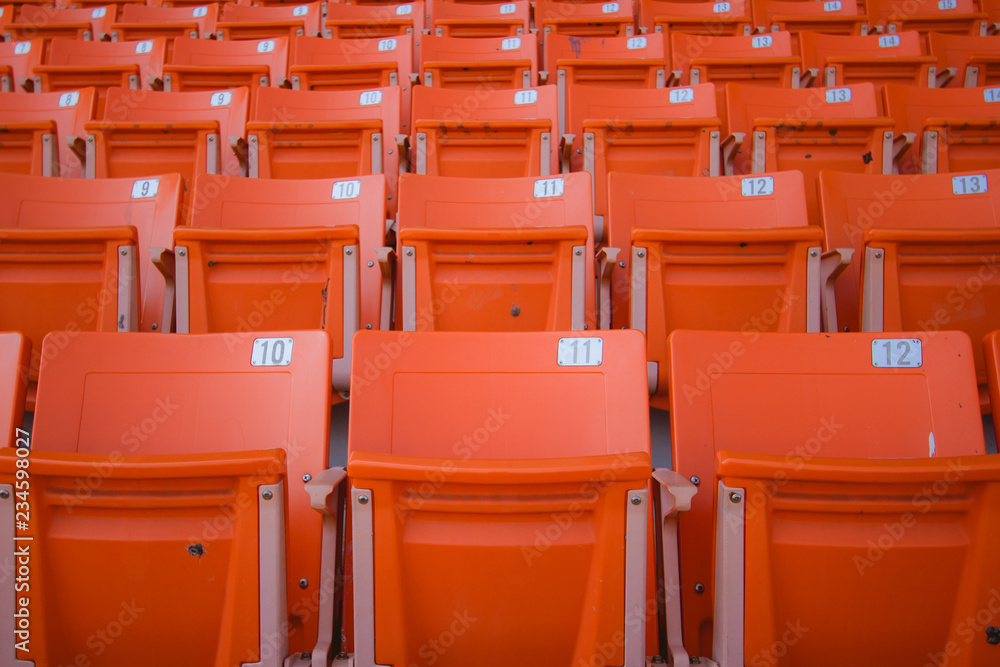 Obraz premium Red seats at the stadium