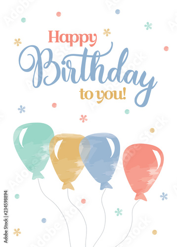 Watercolour Birthday Card