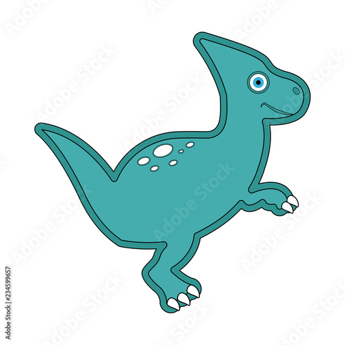 Cute dinosaur cartoon character. Vector illustration design