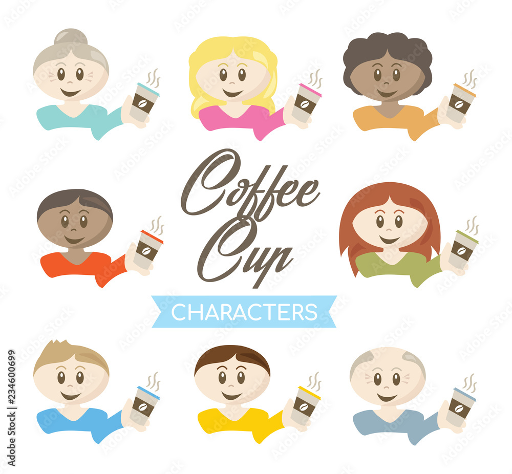 Coffee Cup Characters Coffee Cup Characters
