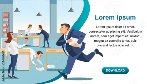 Time Managements Service Website Vector Template