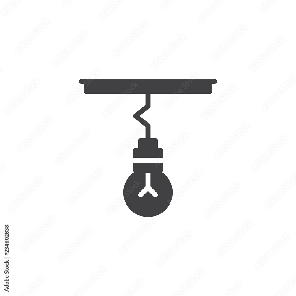 Hanging light bulb vector icon. filled flat sign for mobile concept and web design. Ceiling lamp simple solid icon. Symbol, logo illustration. Pixel perfect vector graphics Hanging light bulb vector icon. filled flat sign for mobile concept and web design. Ceiling lamp simple solid icon. Symbol, logo illustration. Pixel perfect vector graphics