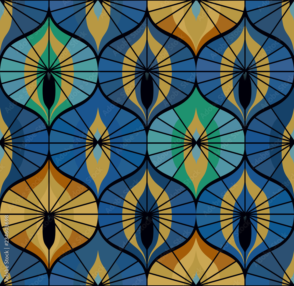 Retro pattern in oriental style