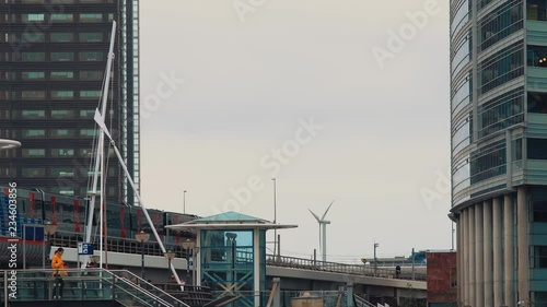 Wallpaper Mural Amsterdam Sloterdijk Station Passengers Traffic With Metro Train Departing And Cars Driving On The Motorway Flyover. Torontodigital.ca