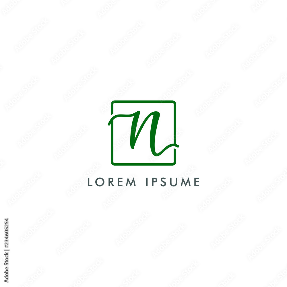 Letter N logo natural eco template vector illustration Letter N logo natural eco template vector illustration