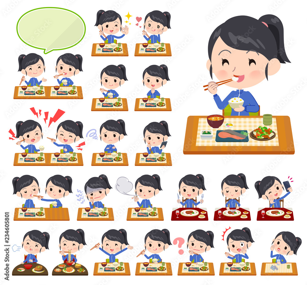 school girl Blue jersey_Meal school girl Blue jersey_Meal