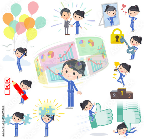 school girl Blue jersey_success