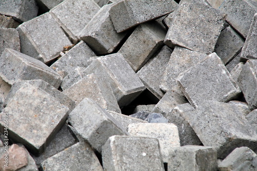 Stone bricks pile. © Nenad