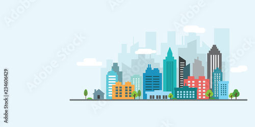 landscape city vector