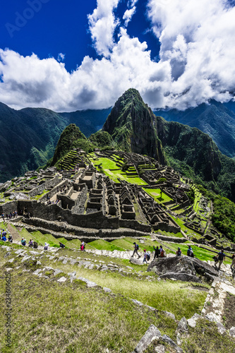 The ancient walls of Machu Picchu