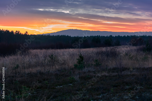 Nice sunset clouds in hill © Space Creator