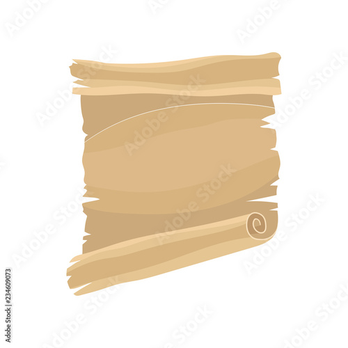 Old paper scroll, parchment vector Illustration on a white background