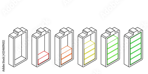 Battery icon. Charge level ...